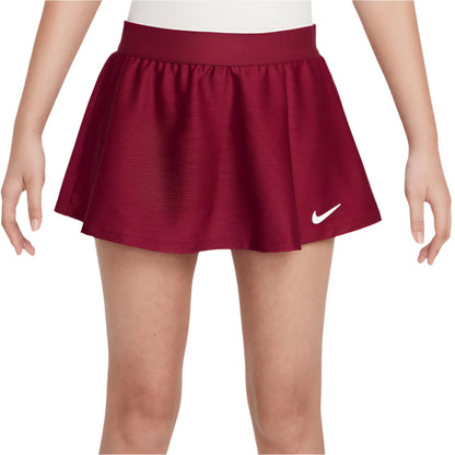 Nike Girl's Dri-FIT Victory Flouncy Skirt (Team Red/White) - RacquetGuys.ca