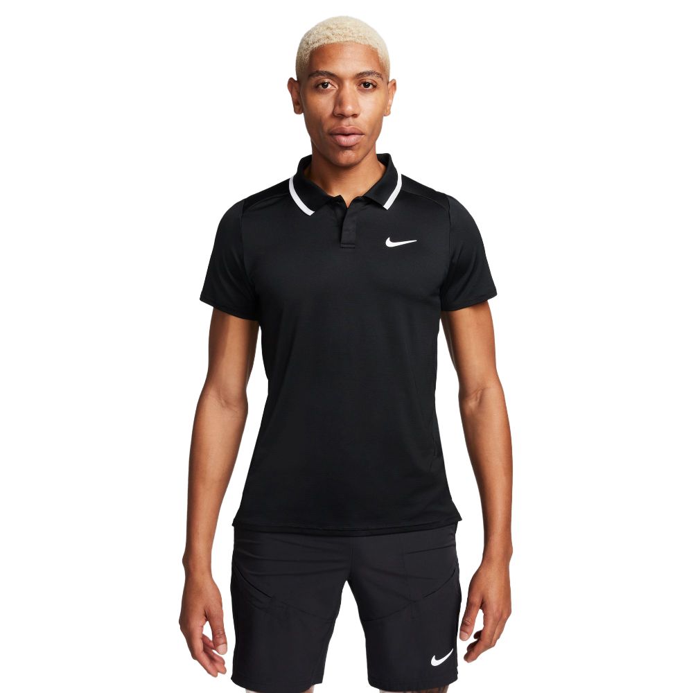 Nike Men's Dri-FIT Advantage Polo (Black/White) - RacquetGuys.ca
