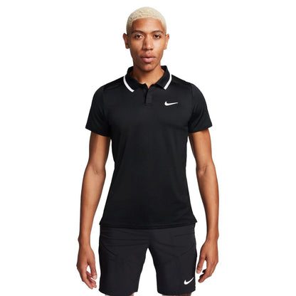 Nike Men's Dri-FIT Advantage Polo (Black/White) - RacquetGuys.ca