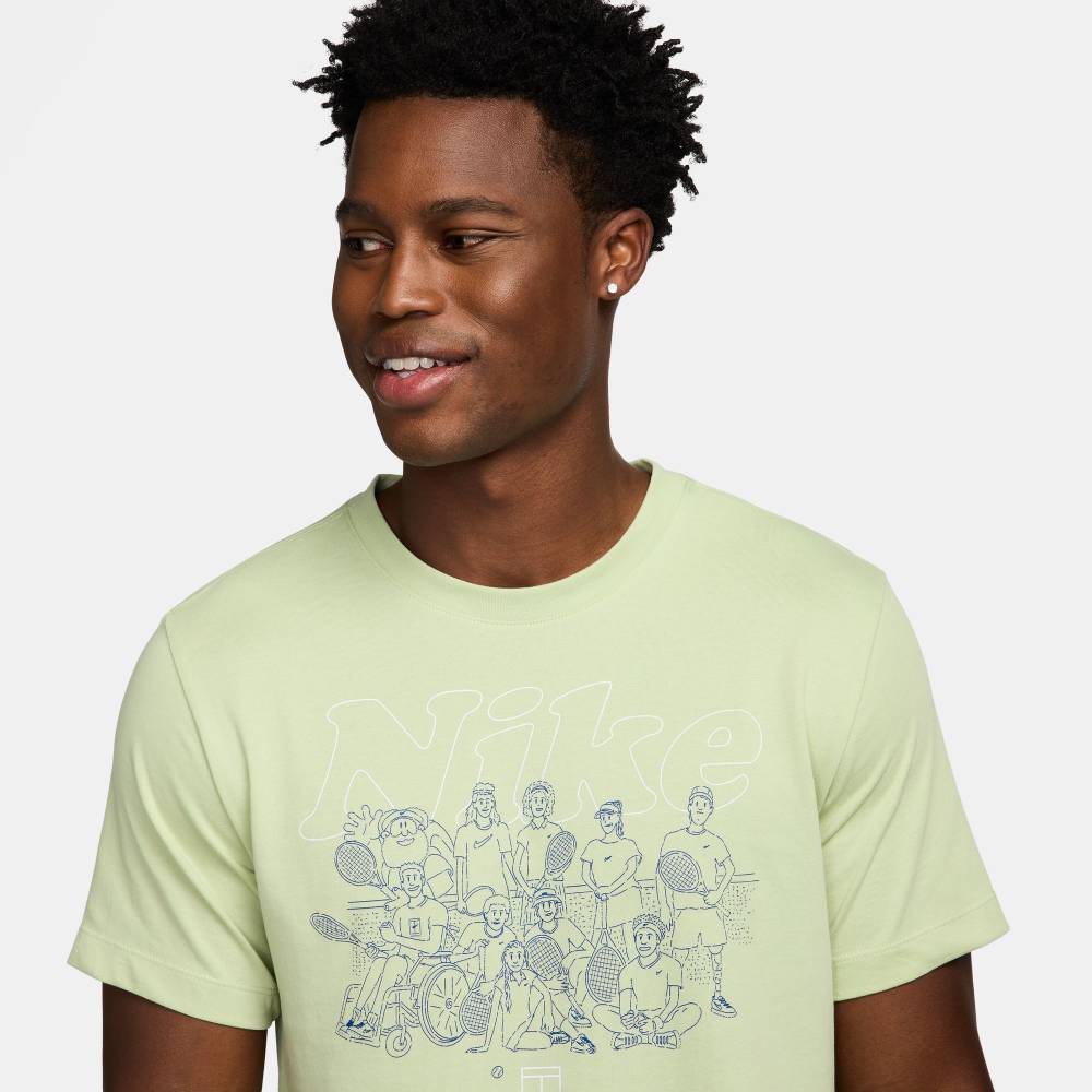 Nike Men's Court Dri-FIT OC SU24 Tee Top (Olive Aura) - RacquetGuys.ca