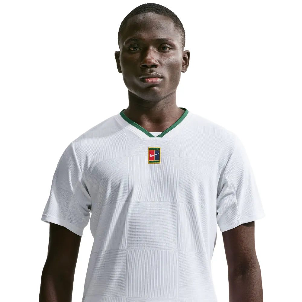 Nike Men's Dri-FIT Advantage Slam Top (White/Gorge Green)