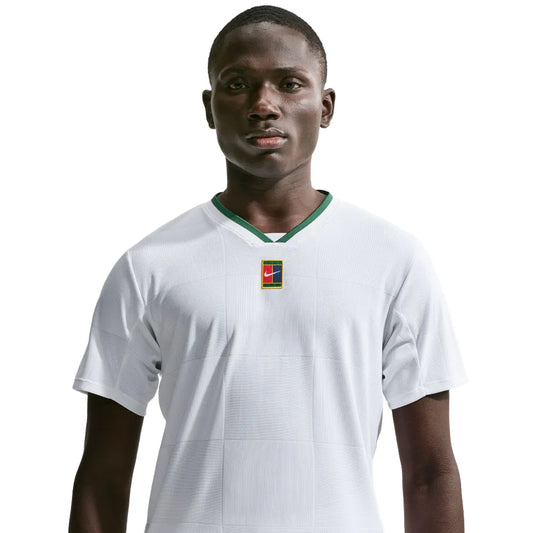 Nike Men's Dri-FIT Advantage Slam Top (White/Gorge Green) - RacquetGuys.ca