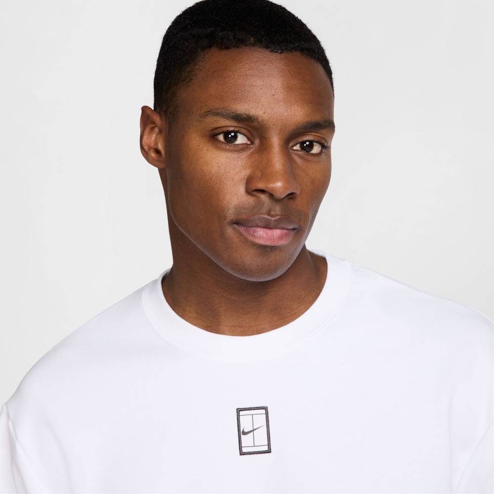 Nike Men's Dri-FIT Fleece Melbourne Crew (White) - RacquetGuys.ca