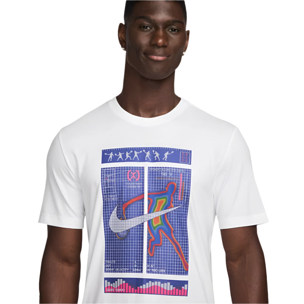 Nike Men's Court Dri-FIT Tee OC Top (White) - RacquetGuys.ca