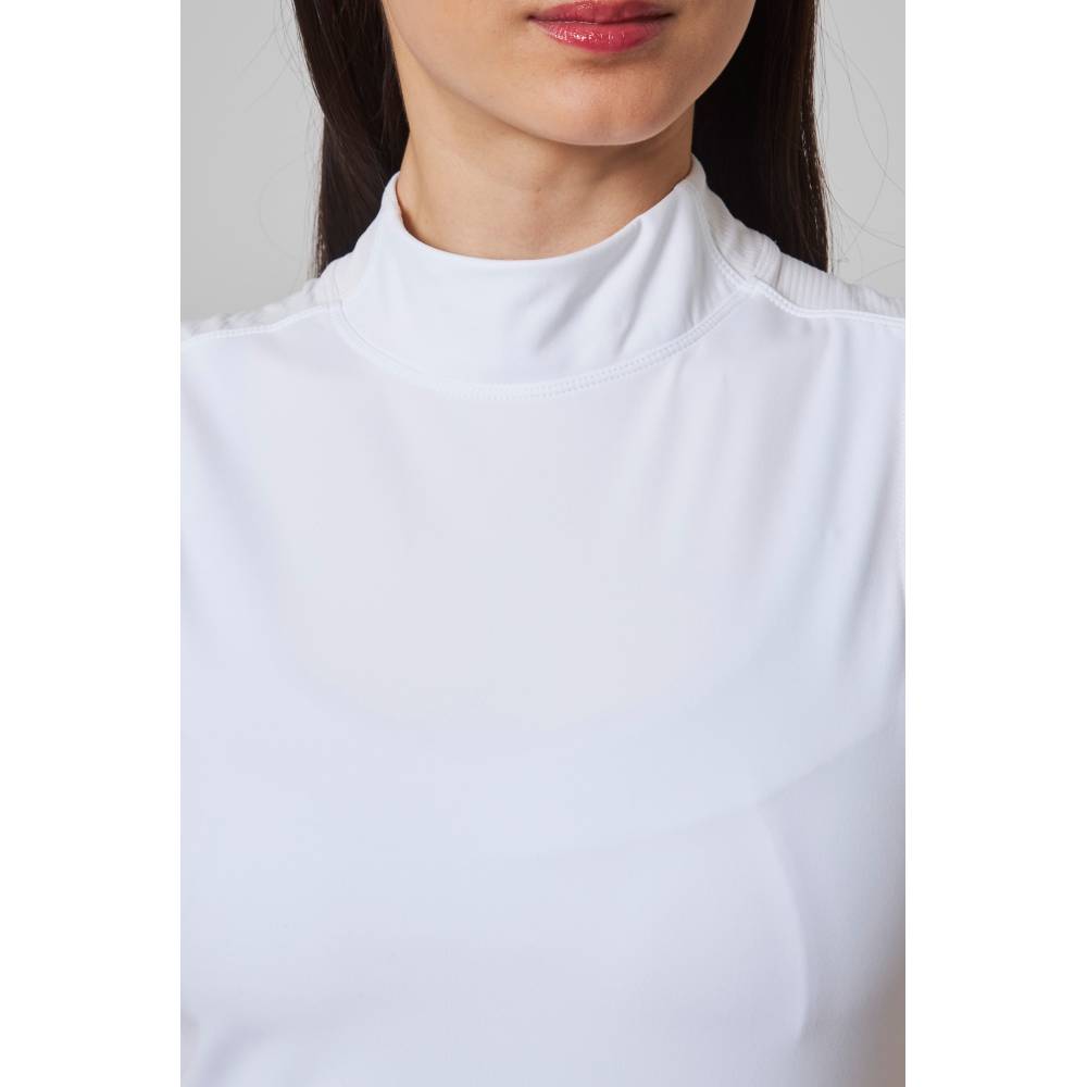 MPG Women's Vital Mock Neck Tank Top (White) - RacquetGuys.ca