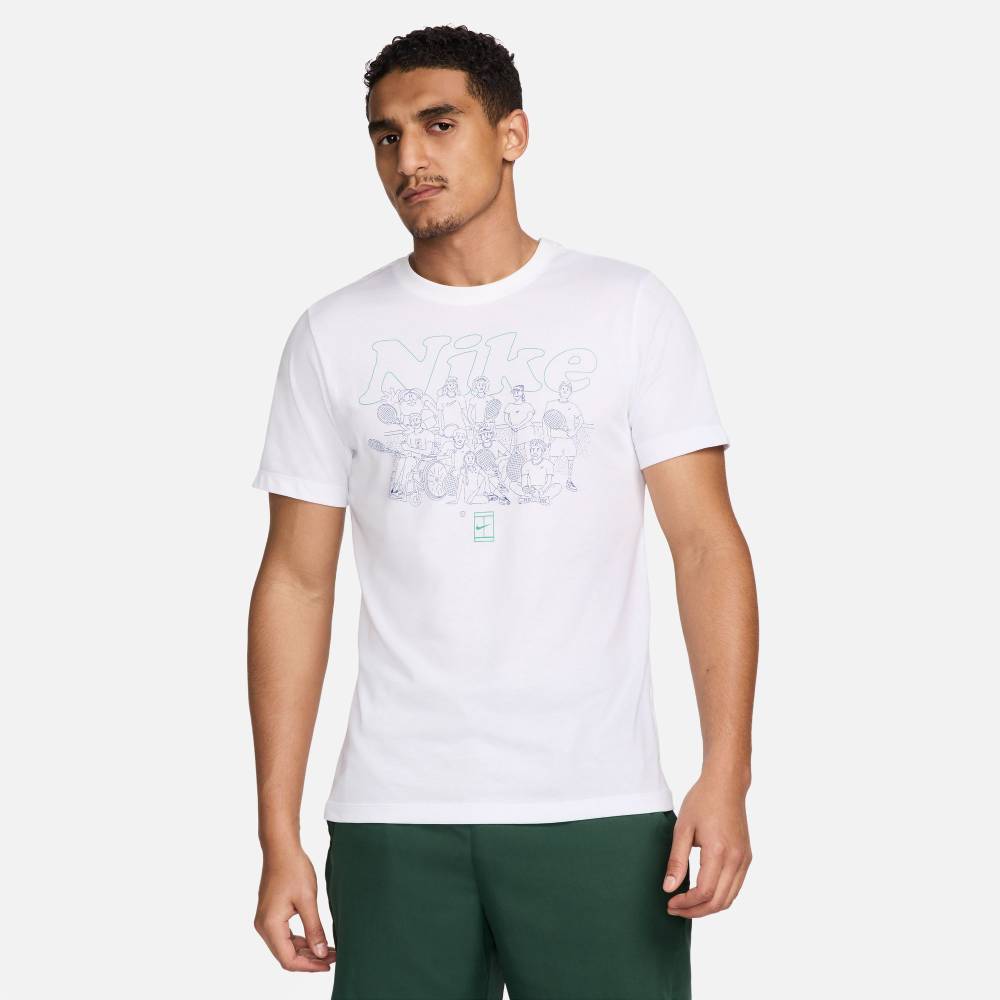 Nike Men's Court Dri-FIT OC SU24 Tee Top (White) - RacquetGuys.ca