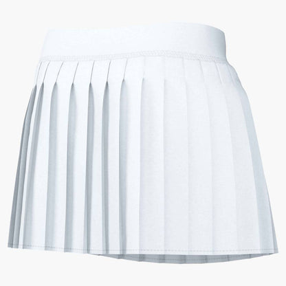 Nike Women's DF Victory Pleated Skirt 15-Inch (White/Black) - description - RacquetGuys.ca