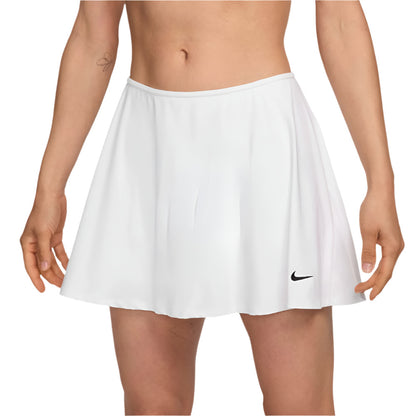 Nike Women's Dri-FIT Victory Flouncy Skirt (White/Black) - RacquetGuys.ca