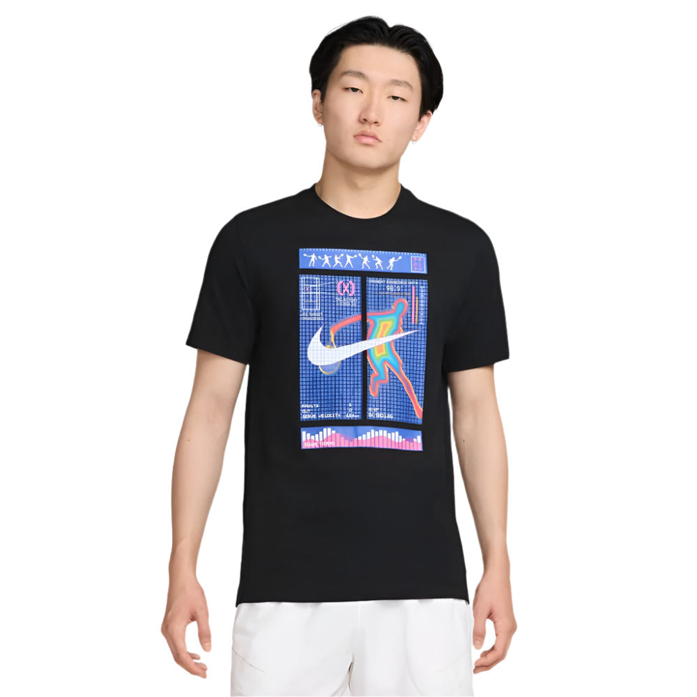 Nike Men's Court Dri-FIT Tee OC Top (Black) - RacquetGuys.ca