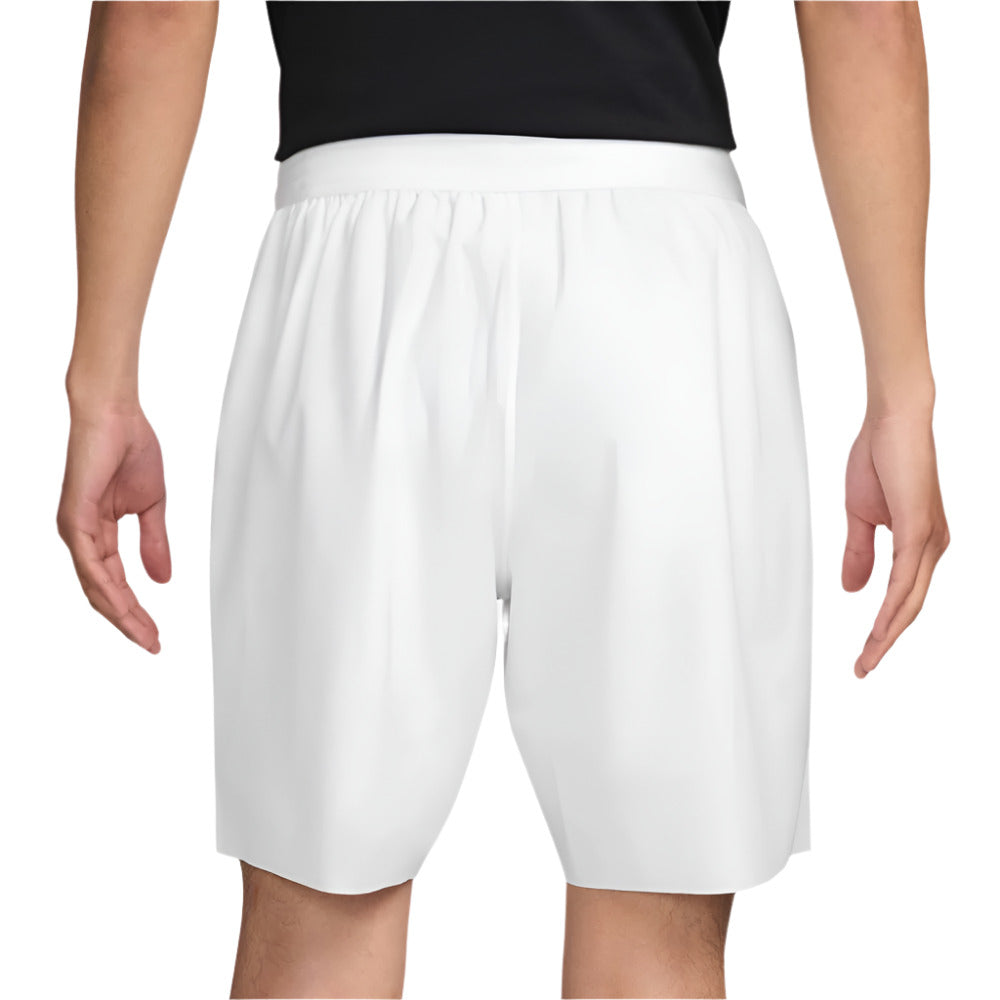 Nike Men's Dri-FIT Advantage 8-Inch Short (White/Black) - RacquetGuys.ca