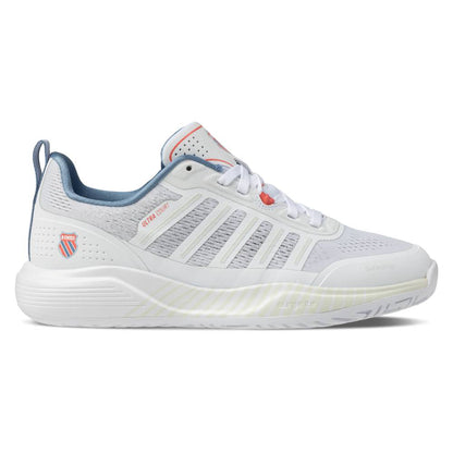 K-Swiss Ultra Court Women's Pickleball shoe (White/Faded Denim) - RacquetGuys.ca