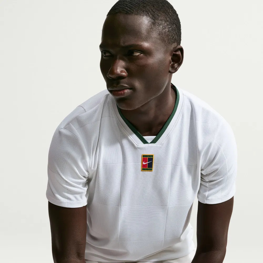 Nike Men's Dri-FIT Advantage Slam Top (White/Gorge Green)