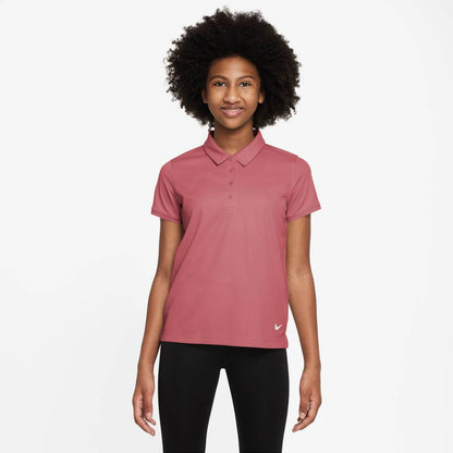 Nike Girl's Dri-FIT Victory Polo (Adobe/White) - RacquetGuys.ca