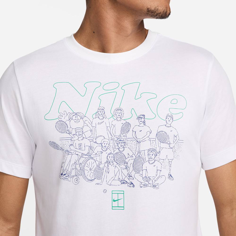 Nike Men's Court Dri-FIT OC SU24 Tee Top (White) - RacquetGuys.ca