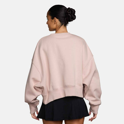 Nike Women's Phoenix Over-Oversized Crew Heritage II Freece (Silt Red) - RacquetGuys.ca