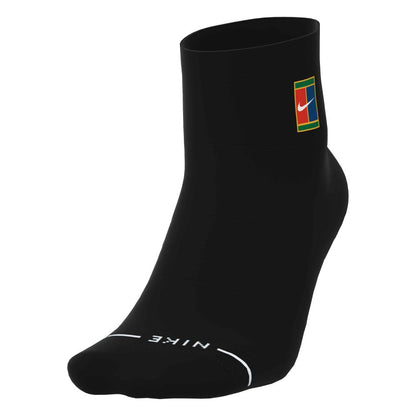 Nike Court Everyday Elevated Ankle Socks 3 Pack (Black) - RacquetGuys.ca