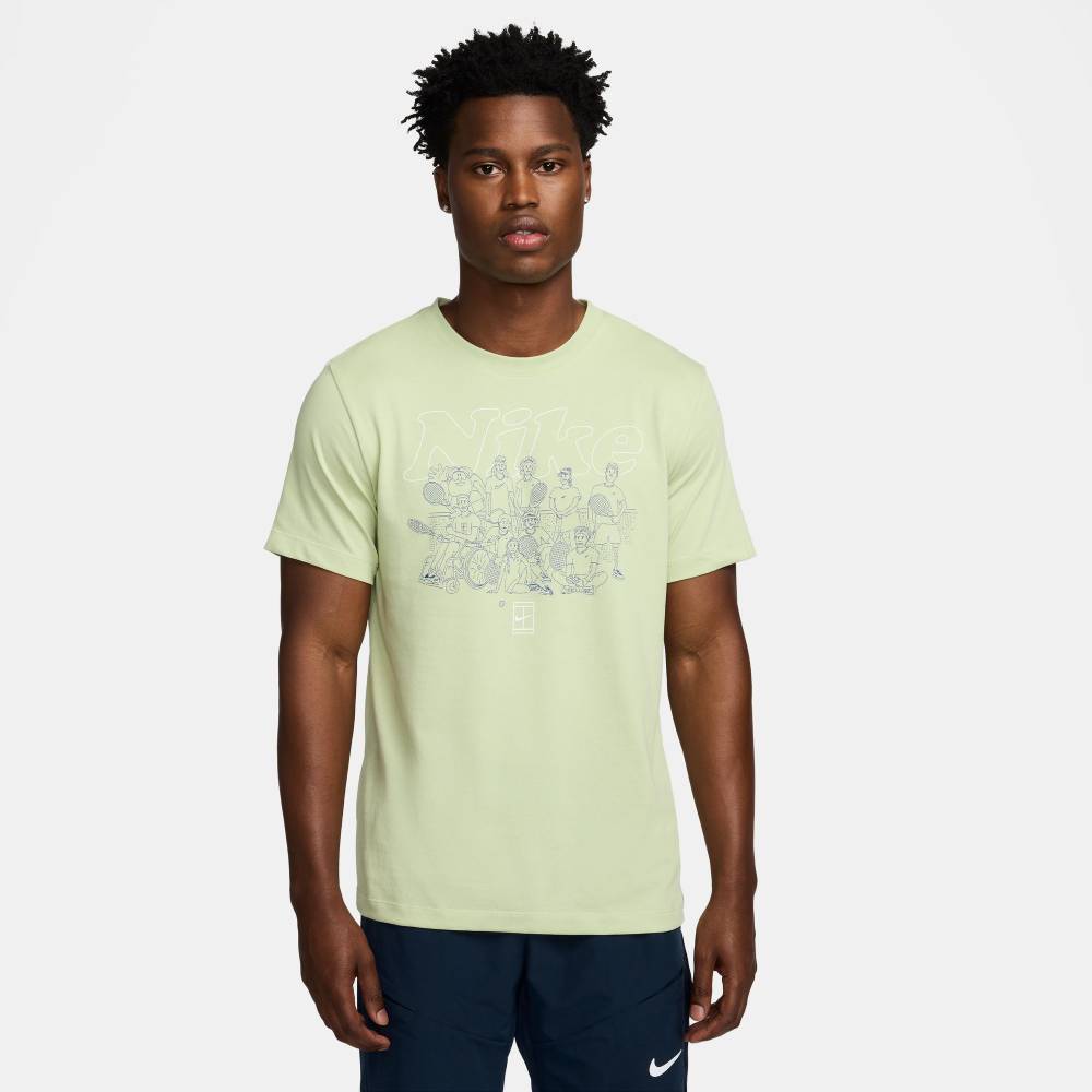 Nike Men's Court Dri-FIT OC SU24 Tee Top (Olive Aura) - RacquetGuys.ca
