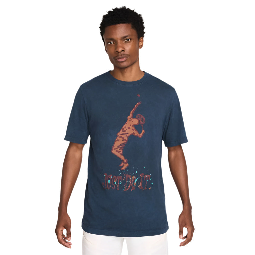 Nike Men's Dri-FIT Tennis OC Serve Tee Top (Armory Navy) - RacquetGuys.ca