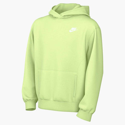 Nike Junior Unisex Dri-FIT NSW Club Fleece LBR Hoodie (LT Liquid Lime) -- description - RacquetGuys.ca