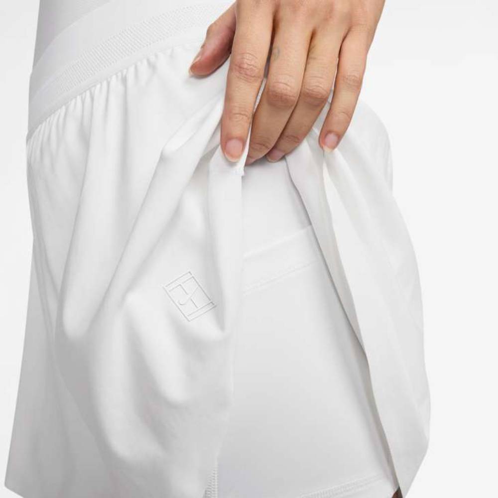 Nike Women's Dri-Fit Advantage HR Ace Short (White) - RacquetGuys.ca
