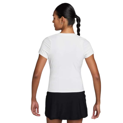 Nike Women's Dri-FIT Victory Short Sleeves Top (White/Black) - RacquetGuys.ca