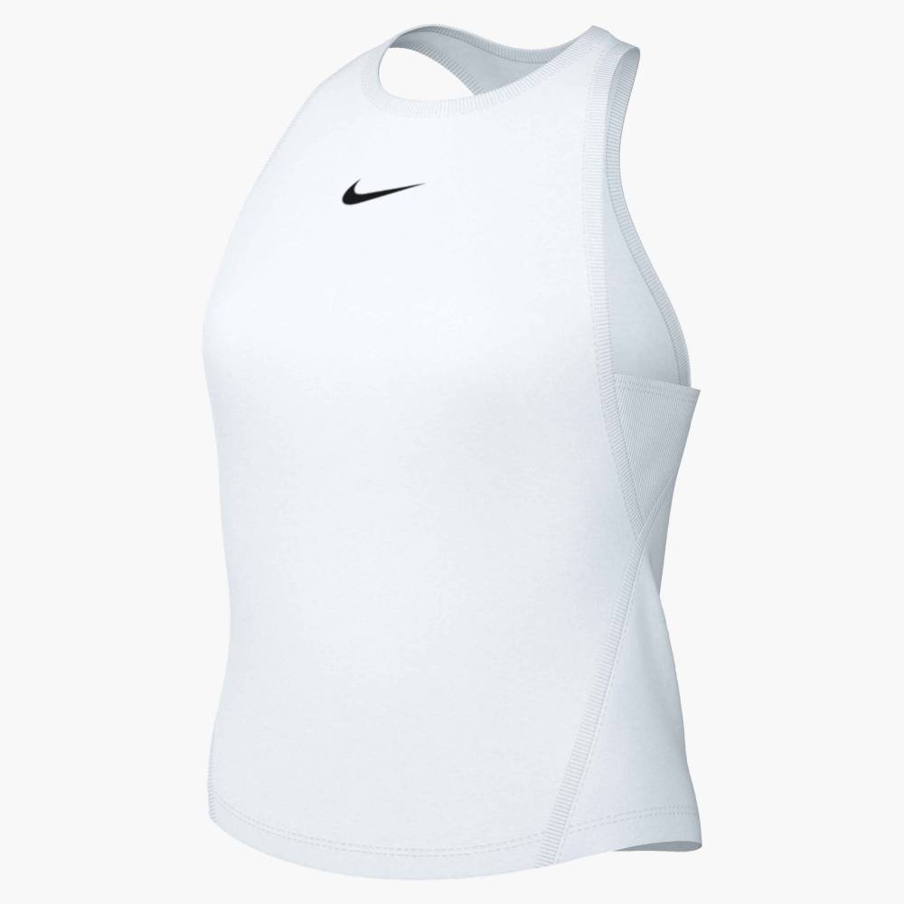 Nike Women's Dri-FIT Victory Tank (White/Black) - RacquetGuys.ca