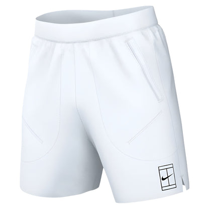 Nike Men's Dri-FIT Advantage 8-Inch Short (White/Black) - RacquetGuys.ca
