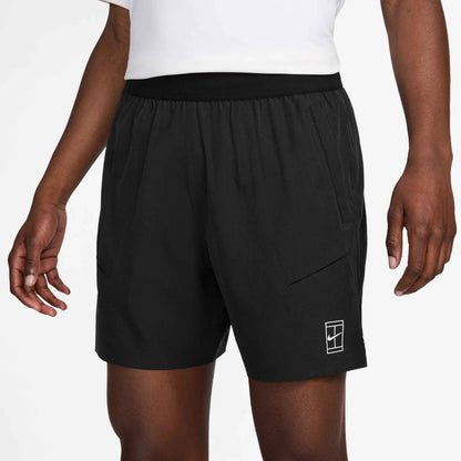 Nike Men's Dri-FIT Advantage 6-Inch Short (Black/White) - RacquetGuys.ca