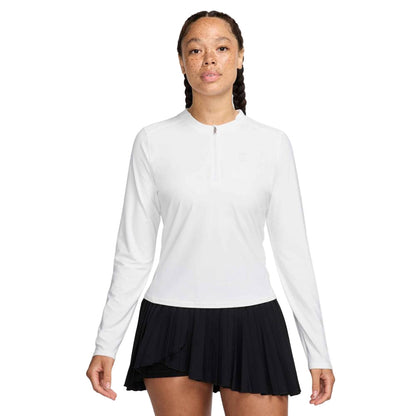 Nike Women's Dri-Fit Advantage Mid Layer Long Sleeve (White) - RacquetGuys.ca