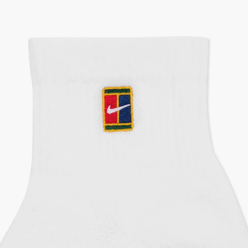 Nike Court Everyday Elevated Ankle Socks 3 Pack (White) - RacquetGuys.ca