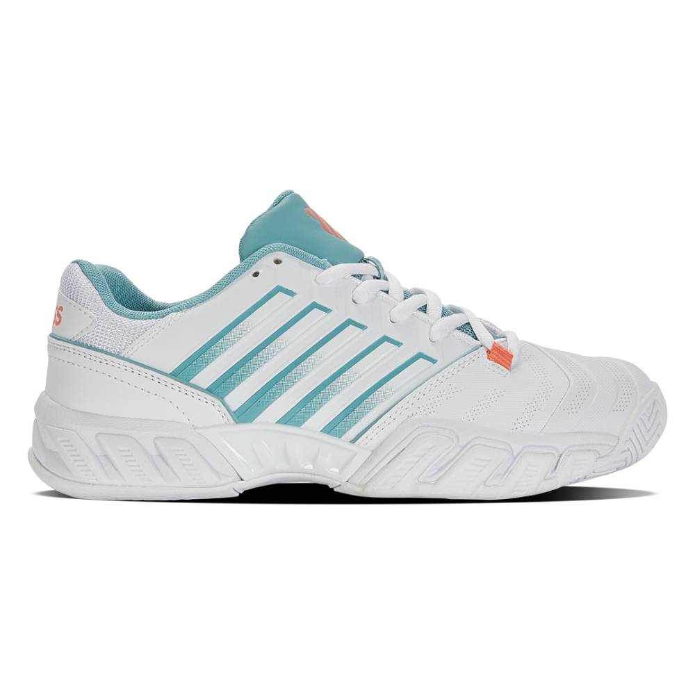 K-Swiss Bigshot Light 4 Women's Tennis Shoe (White/Blue) - RacquetGuys.ca