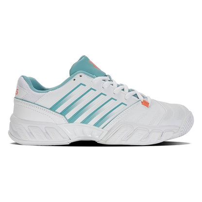 K-Swiss Bigshot Light 4 Women's Tennis Shoe (White/Blue) - RacquetGuys.ca