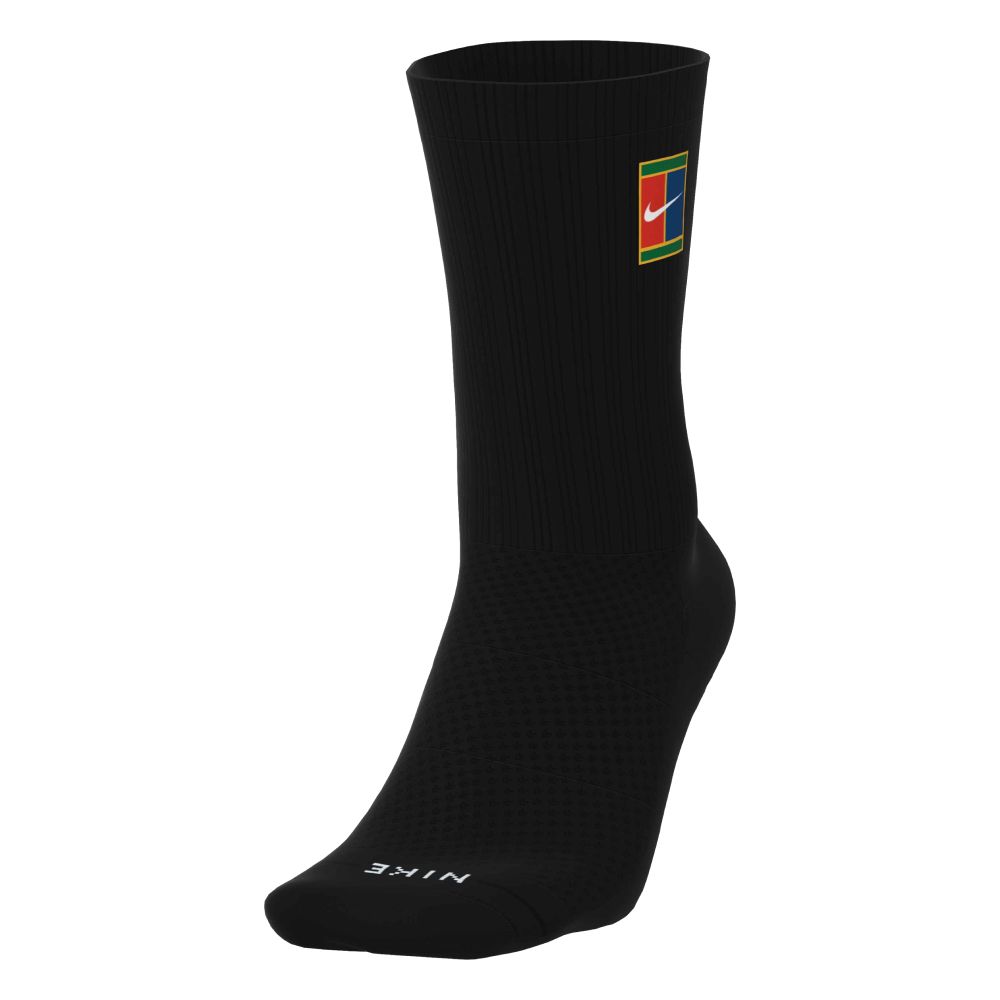 Nike Court Everyday Elevated Crew Tennis Socks 3 Pack (Black) - RacquetGuys.ca
