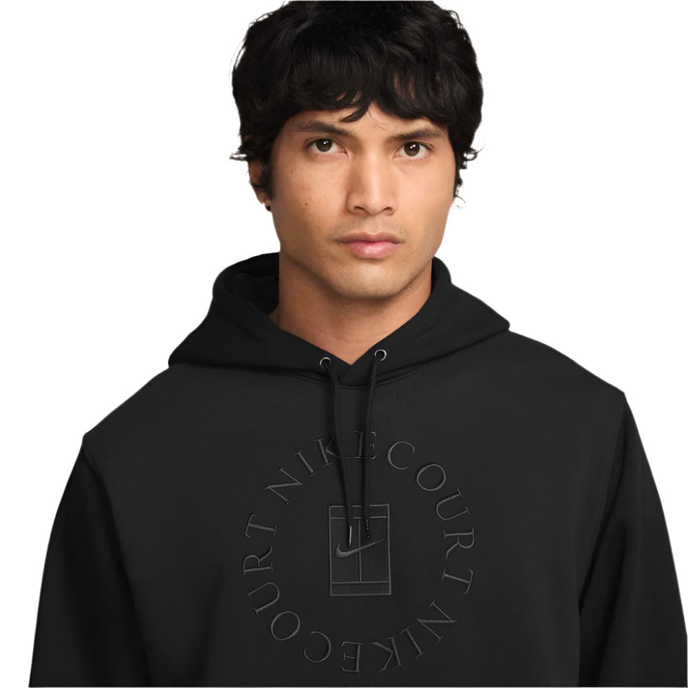 Nike Men's Dri-FIT Fleece Heritage Hoodie (Black/Anthracite) - RacquetGuys.ca
