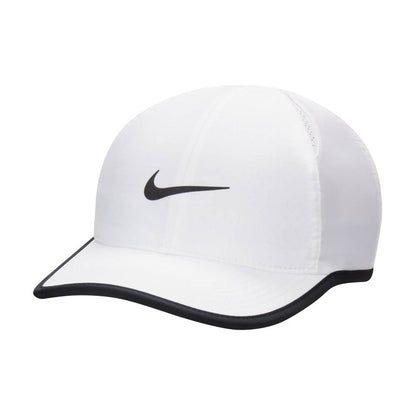 Nike Dri-FIT Unstructured Club Featherlight Junior Cap (White/Black) - RacquetGuys.ca