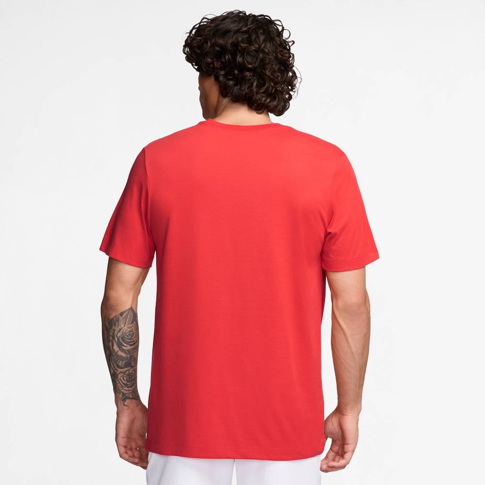 Nike Men's Court Dri-FIT Tee Top (LT Crimson) - RacquetGuys.ca