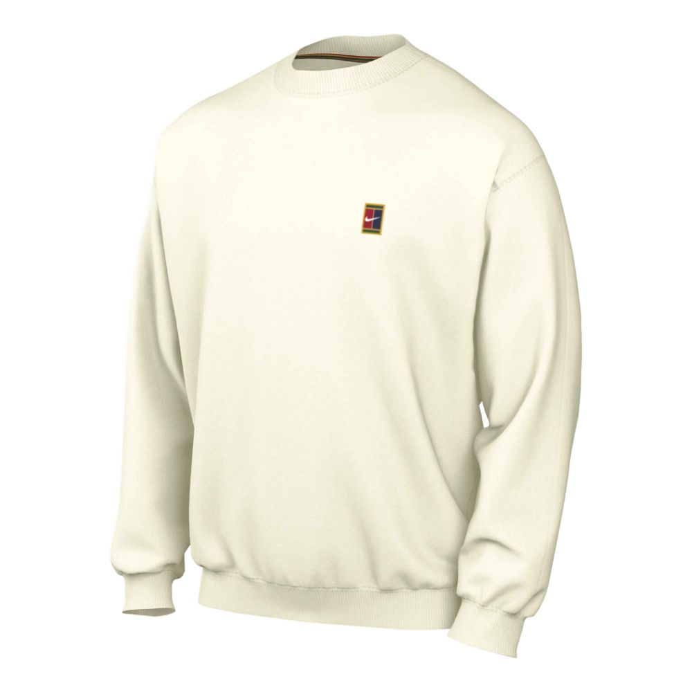 Nike Men's Dri-FIT Court Collection Fleece Crew (Sail) - RacquetGuys.ca