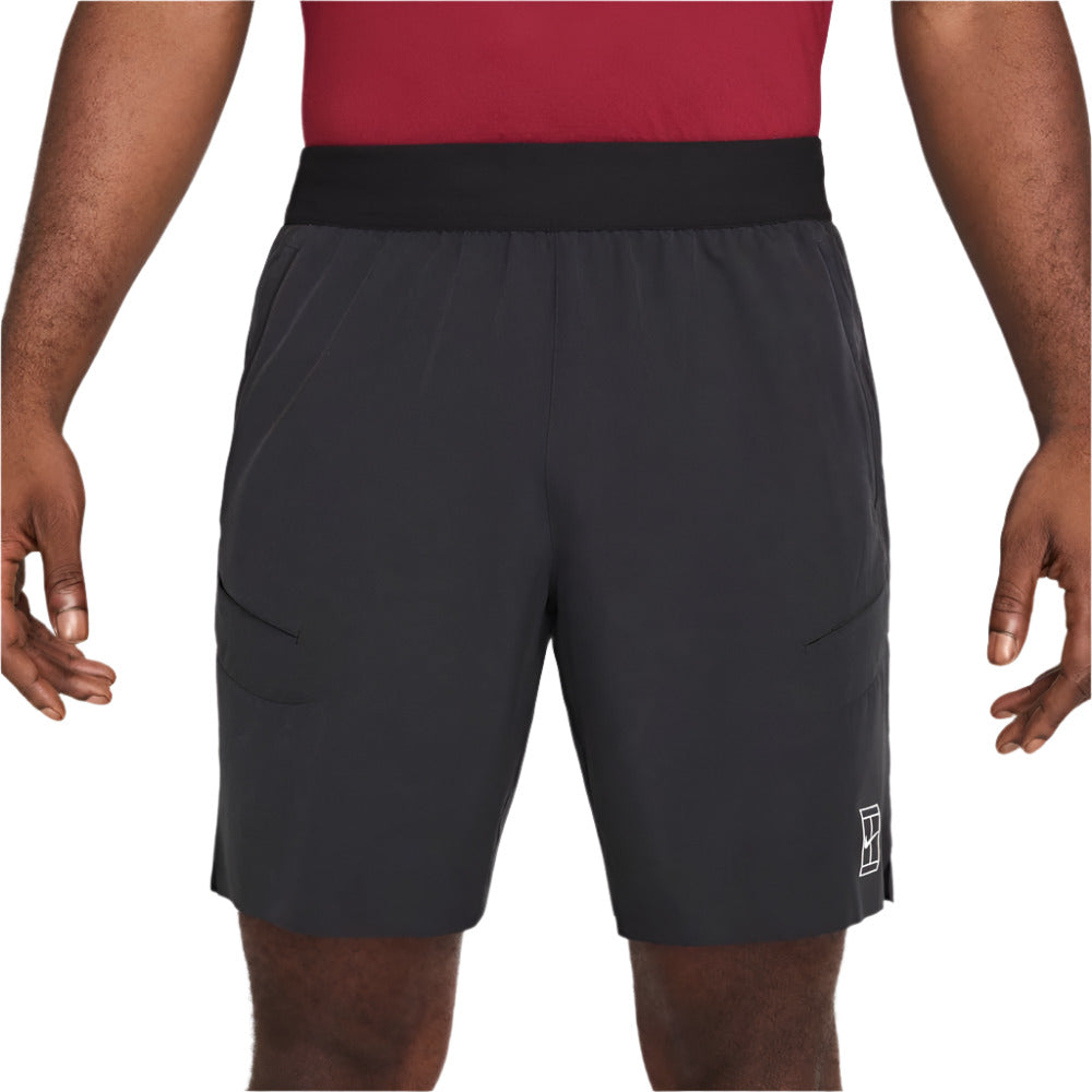 Nike Men's Dri-FIT Advantage 8-Inch Short (Black/White) - RacquetGuys.ca