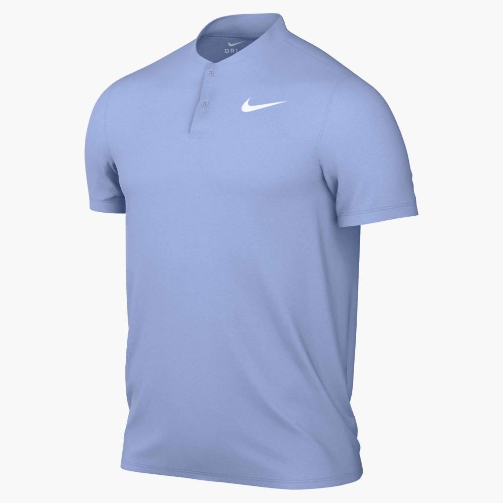 Nike Men's Dri-FIT Victory Blade Solid Polo (Aluminum/White) - RacquetGuys.ca