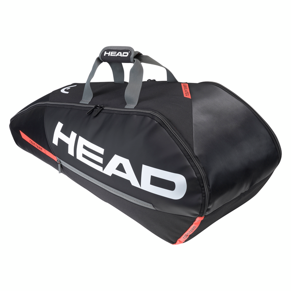 Head Tour Team Combi 6 Racquet Bag (Black/Orange) - RacquetGuys.ca