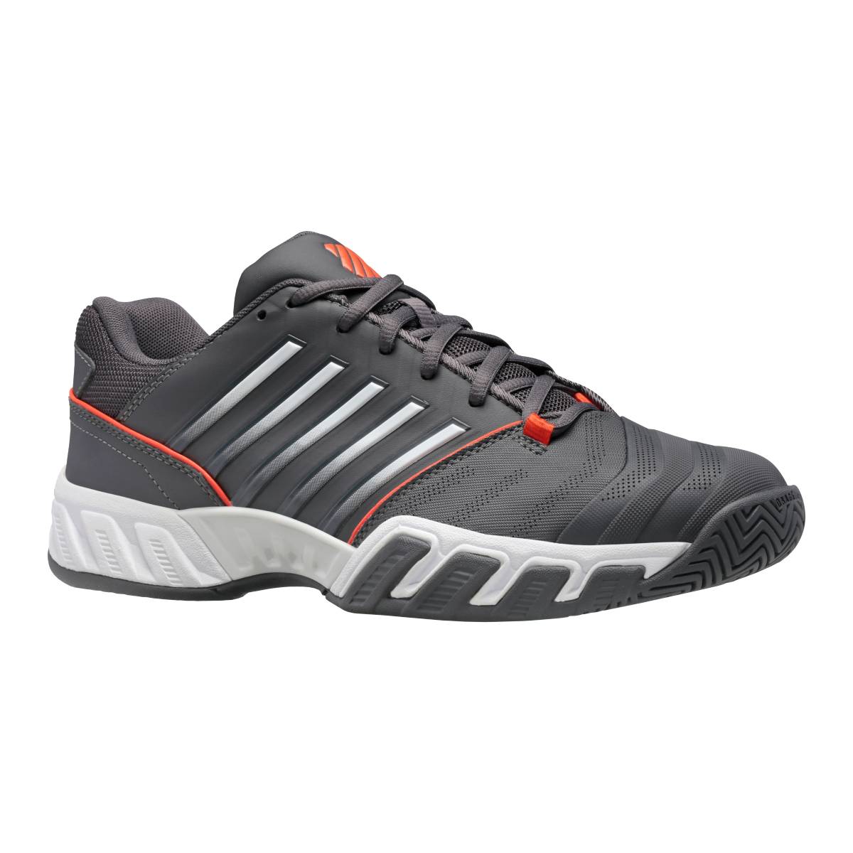 K-Swiss BigShot Light 4 Men's Tennis Shoe (Asphalt/White/Orange) - RacquetGuys.ca