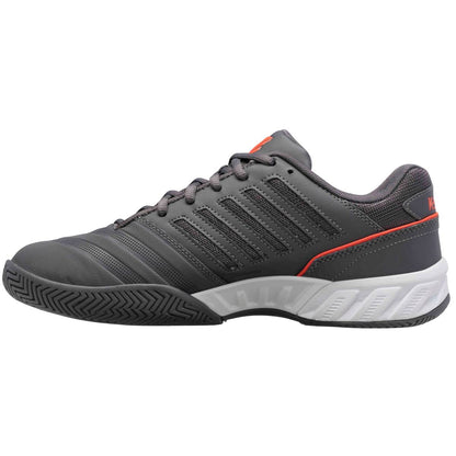 K-Swiss BigShot Light 4 Men's Tennis Shoe (Asphalt/White/Orange) - RacquetGuys.ca
