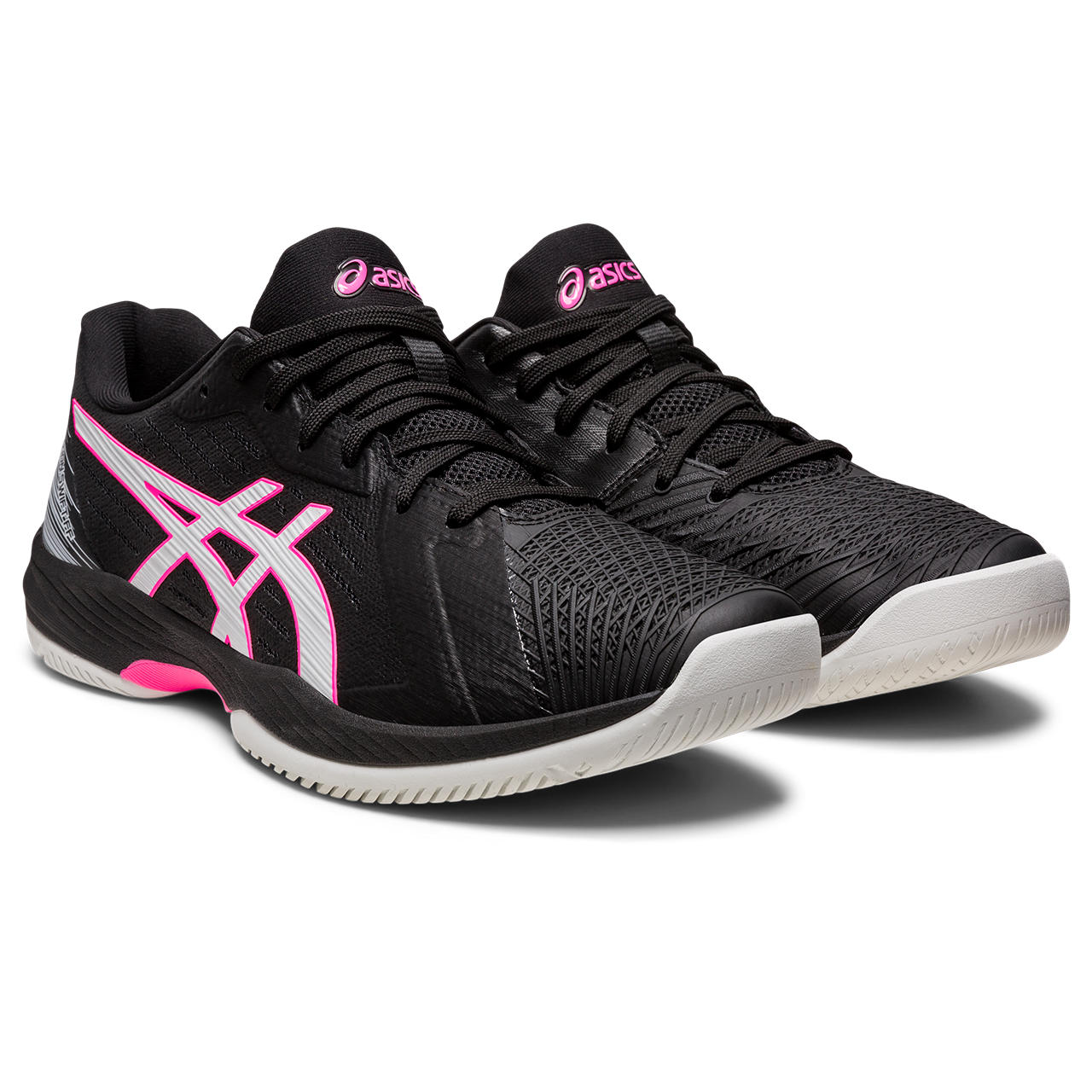 ASICS メンズ Solution Swift FF テニスシューズ Asics Solution Swift FF Men's Tennis Shoe (Black/Pink) - Canada