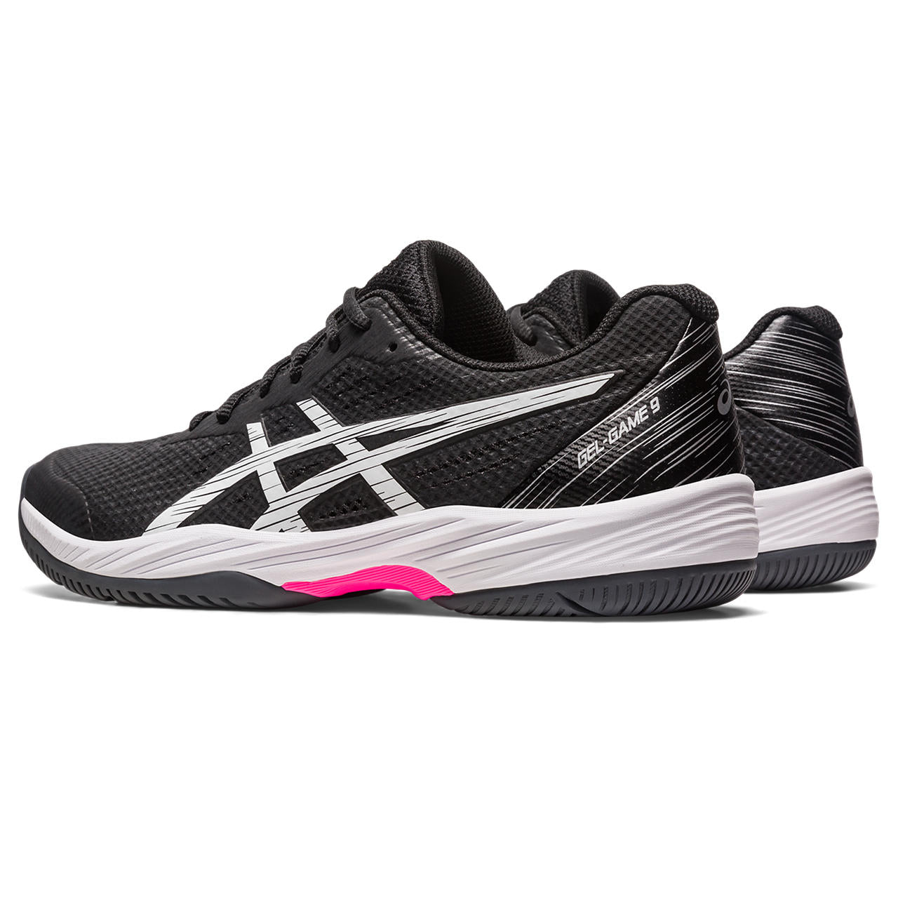 Asics Gel Game 9 Men's Tennis Shoe (Black/Pink) - RacquetGuys.ca