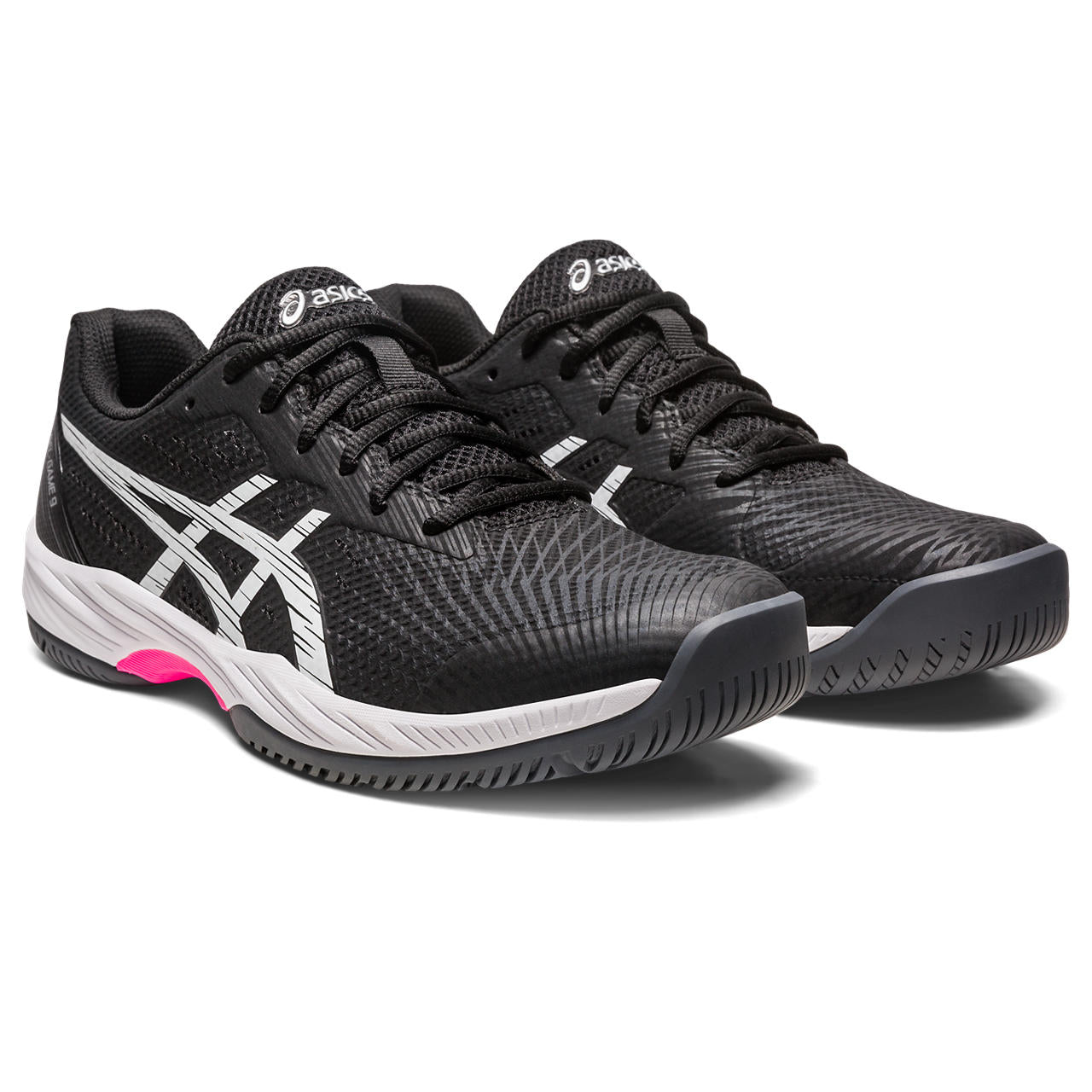 Asics Gel Game 9 Men's Tennis Shoe (Black/Pink) - RacquetGuys.ca