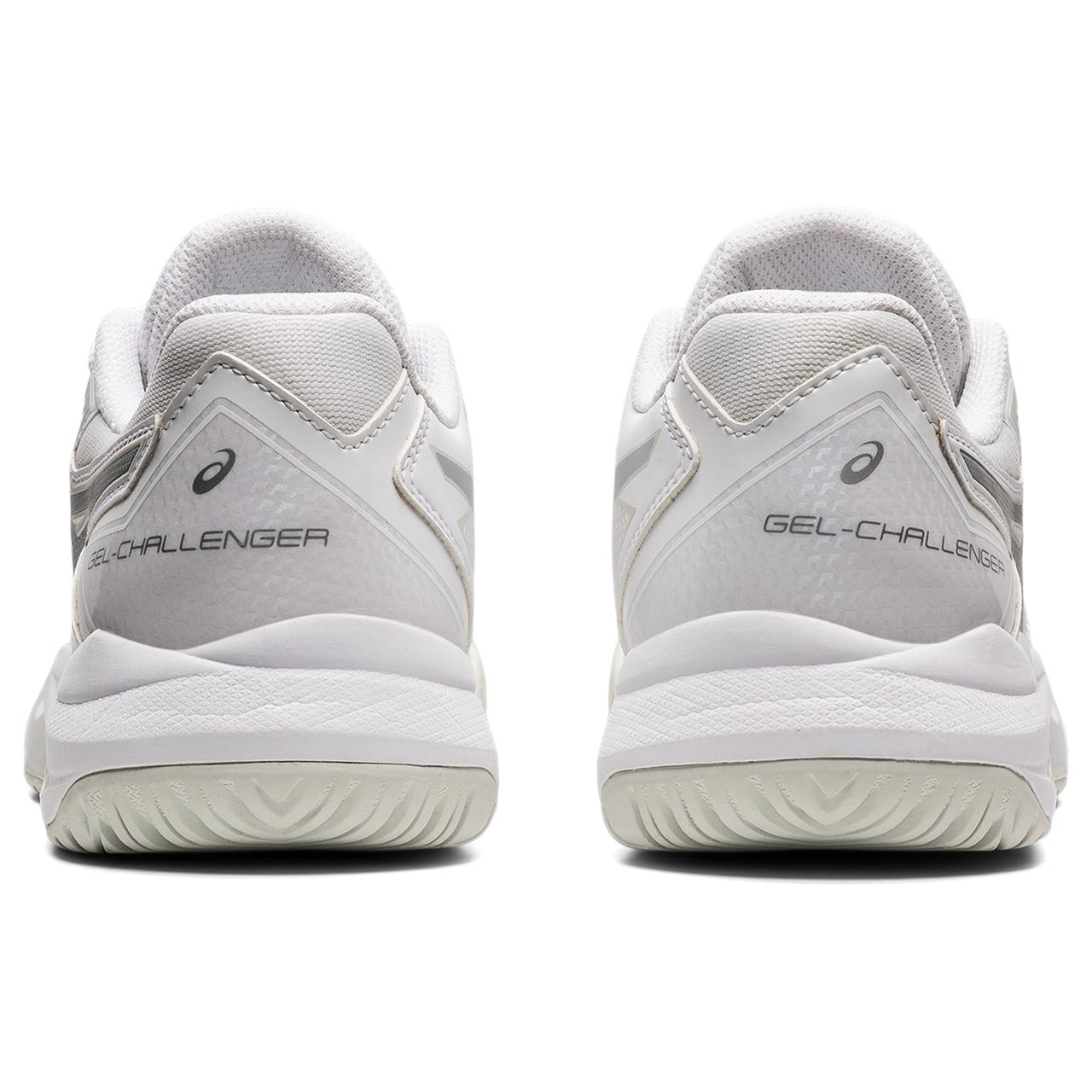 Asics Gel Challenger 13 Women's Tennis Shoe (White/Silver) - RacquetGuys.ca