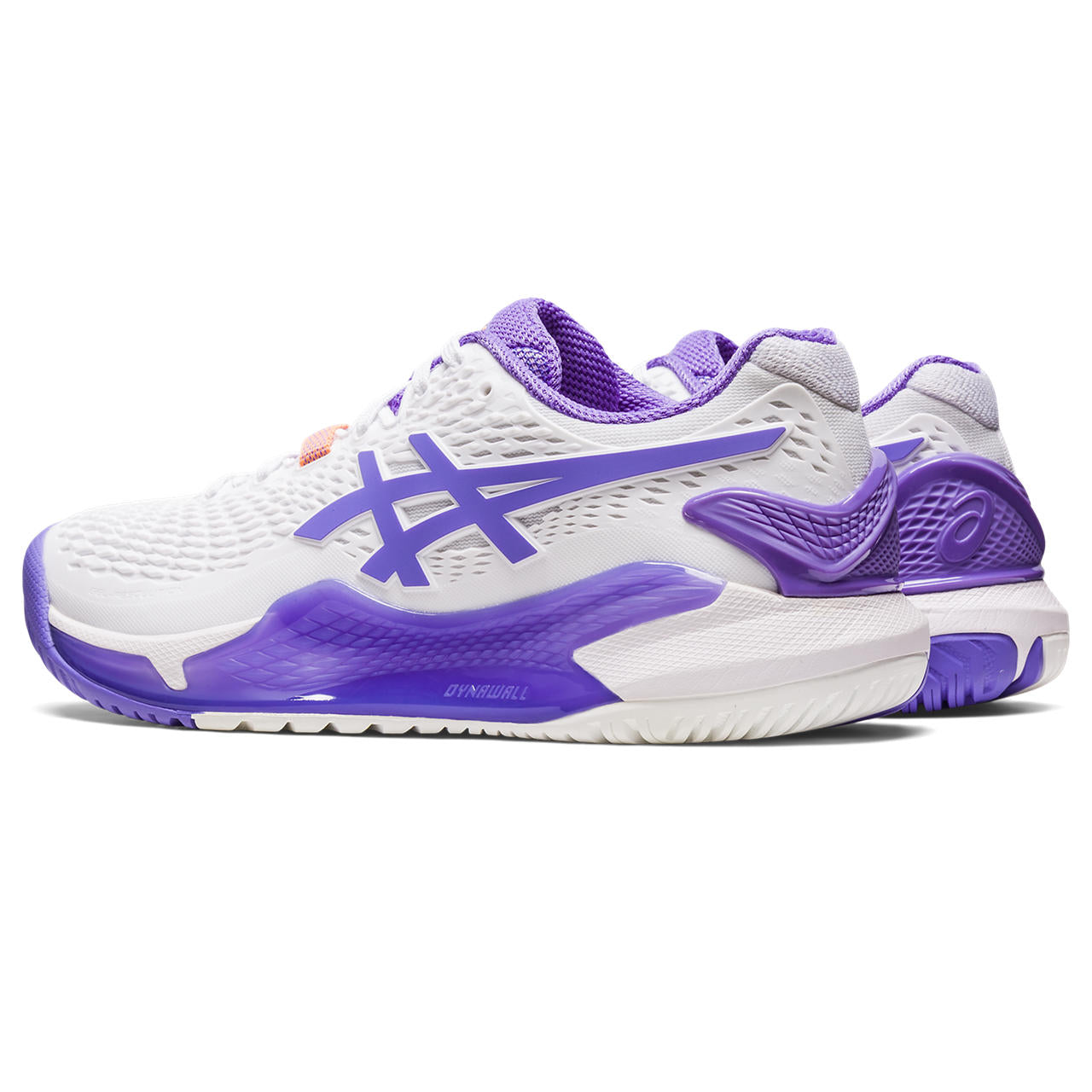 Asics Gel Resolution 9 Women's Tennis Shoe (White/Purple) - RacquetGuys.ca
