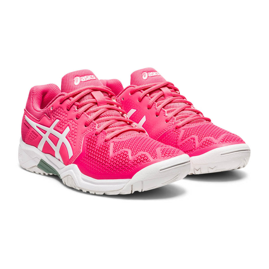 Asics Gel Resolution 8 GS Junior Tennis Shoe (Pink Cameo/White) - RacquetGuys.ca