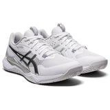 Asics Gel Tactic Women's Indoor Court Shoe (White/Silver) - RacquetGuys.ca