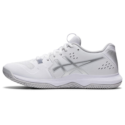Asics Gel Tactic Women's Indoor Court Shoe (White/Silver) - RacquetGuys.ca